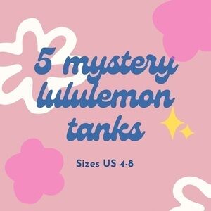 MYSTERY BUNDLE BOX 🌻 of 5 Lululemon Tank Tops • sizes US 4-8